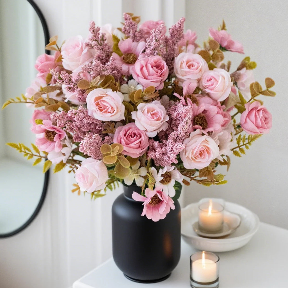 Artificial Silk Rose Bouquet for Wedding & Home Decor Artificial Silk Flowers Babs