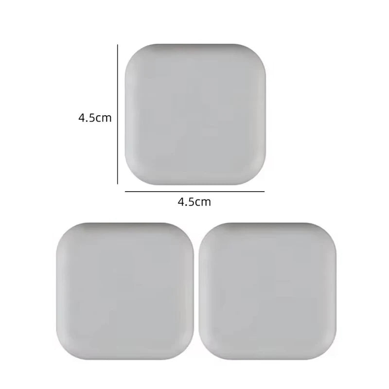 3-Pack Silicone Door Handle Bumpers – Self-Adhesive Wall Protector Door Bumper Pads Babs square-gray
