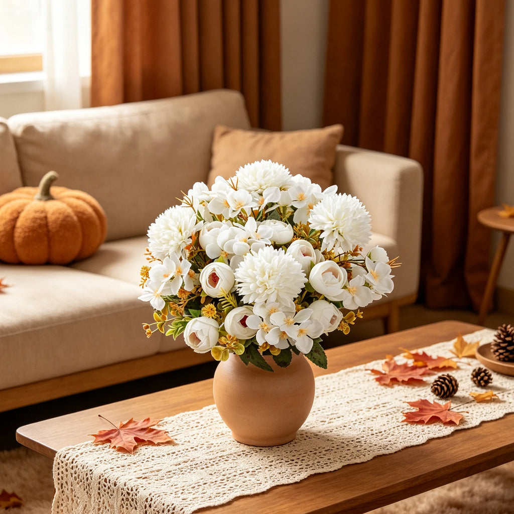 Artificial Silk Hydrangea Flowers 2/4pcs – Home & Wedding Decor Artificial Silk Flowers Babs