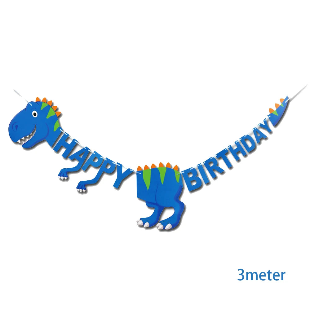 Blue Dinosaur Birthday Party Supplies – Balloons, Plates & More Party Supply Set Babs army green