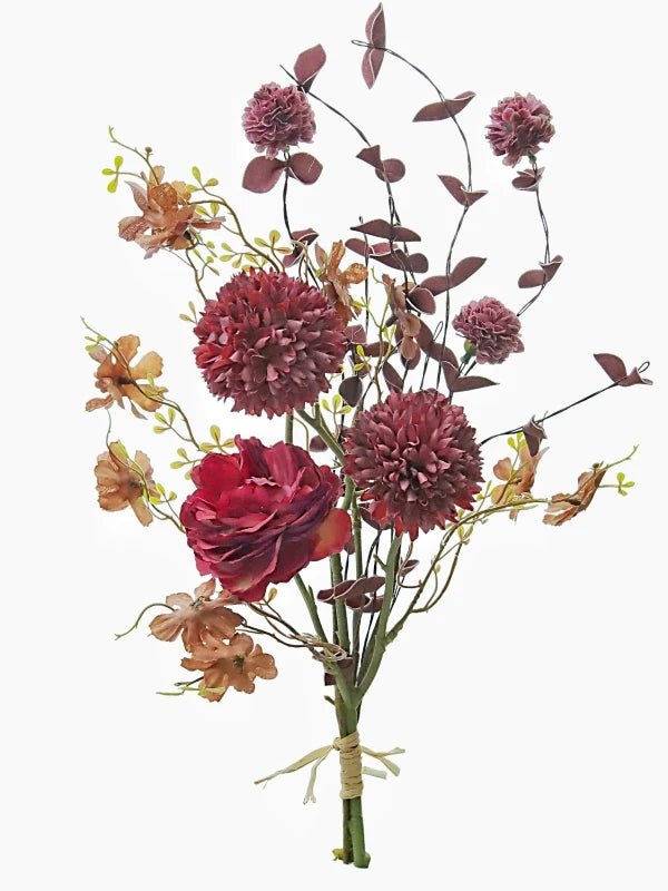 Silk Rose Artificial Flowers – Wedding & Home Décor Bouquet Artificial Silk Flowers Babs Red 2 pcs