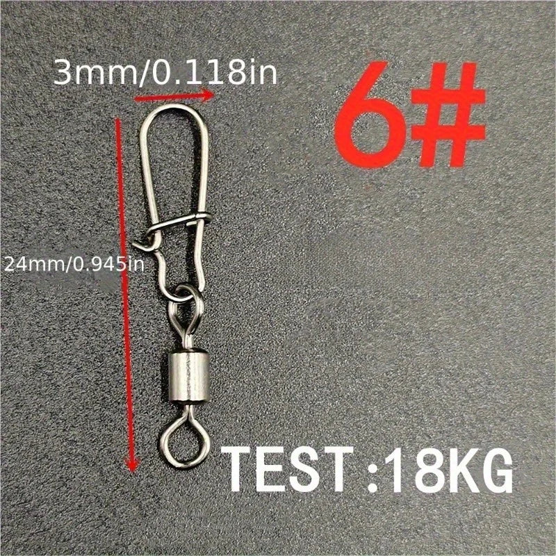 Fishing Connector Set – Figure-8 Rings, Swivels & Lure Pins Fishing Connector Set Babs 6 100pcs