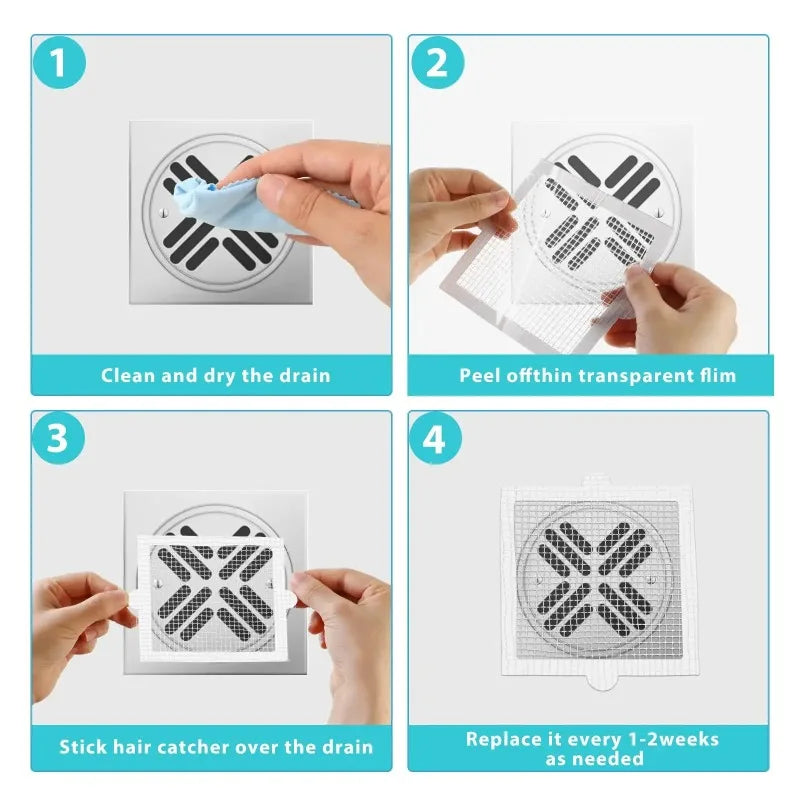 Disposable Drain Hair Catcher Filter Screen – 10-50 PCS Pack Drain Hair Filter Babs