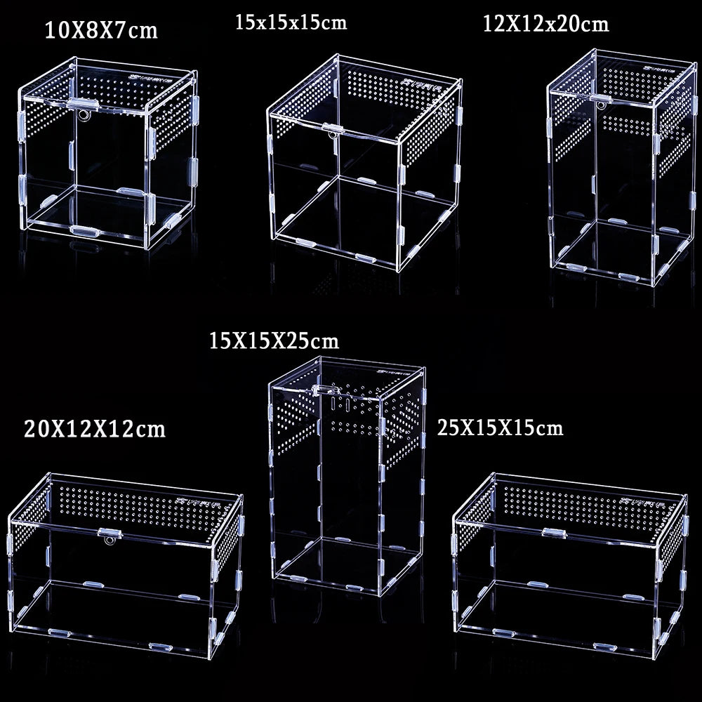 Acrylic Reptile Breeding Box – Snake, Lizard & Insect Terrarium Reptile Breeding Box Babs