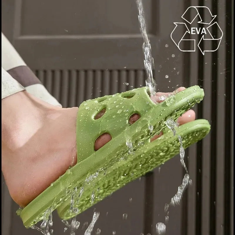 Non-Slip Hollow Shower Slippers – Soft Indoor House Sandals Indoor Shower Slippers Babs