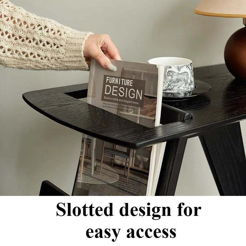 Nordic Solid Wood Coffee Table with Storage | Modern Style Solid Wood Coffee Table Babs