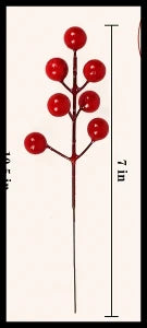 Artificial Holly Red Berry Picks 40/80 Pcs – Christmas Décor Artificial Berry Picks Babs Burgundy 80 pcs
