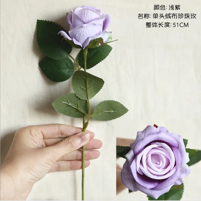 Silk Rose Artificial Flowers 2/4 Pcs – Wedding & Home Décor Artificial Silk Flowers Babs 6 4 pcs