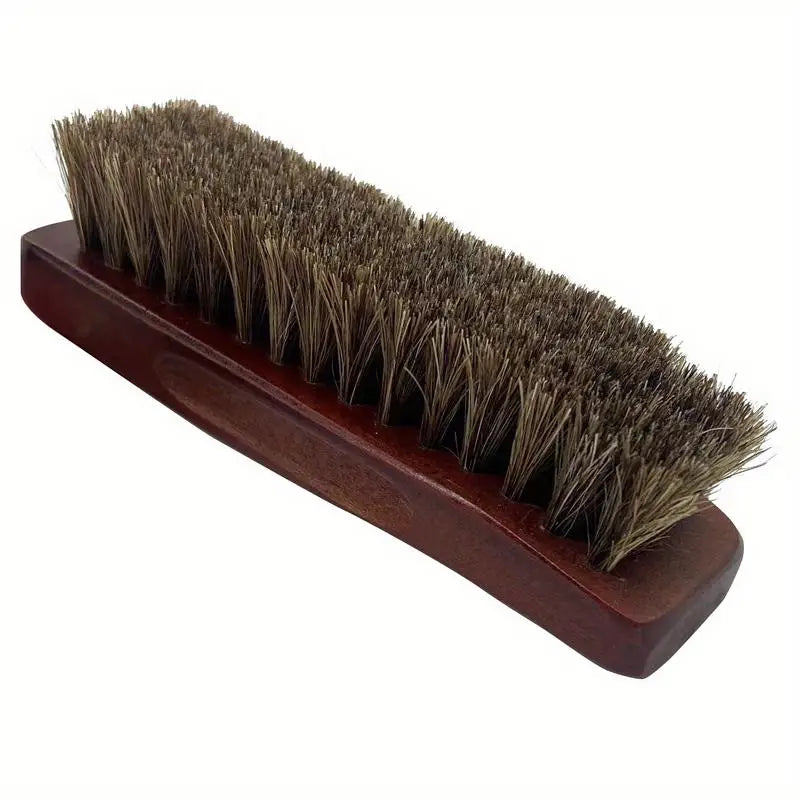 2-Pack Horsehair Shoe Brush – Leather Polishing & Cleaning Shoe Polishing Brush Babs light brown