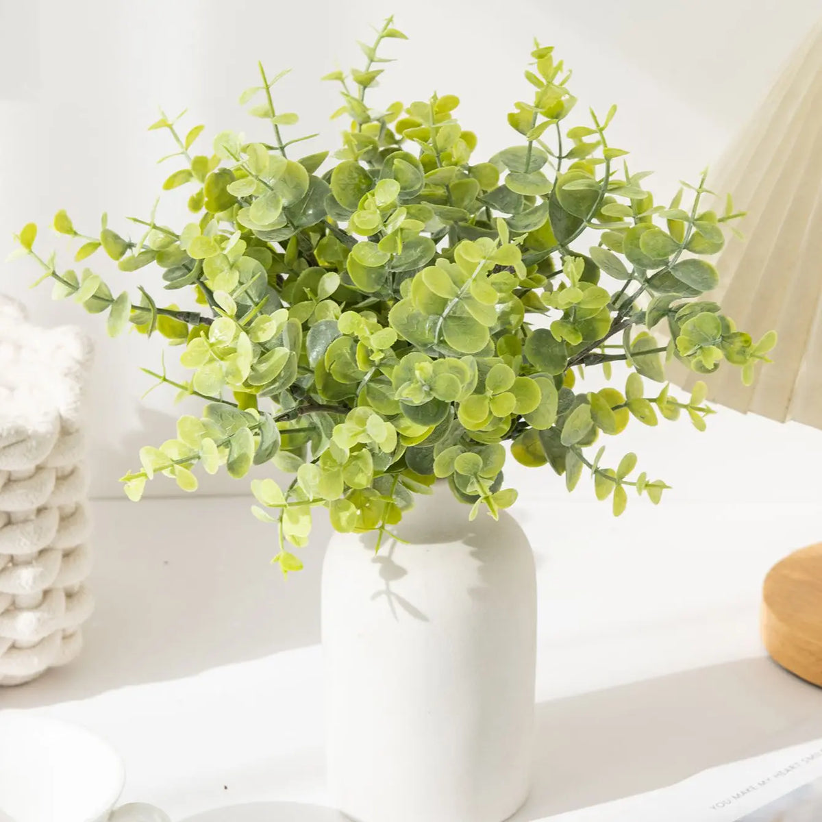 Faux Eucalyptus Sprigs – Artificial Green Stems 5 or 10 Pcs Artificial Plant Stems Babs
