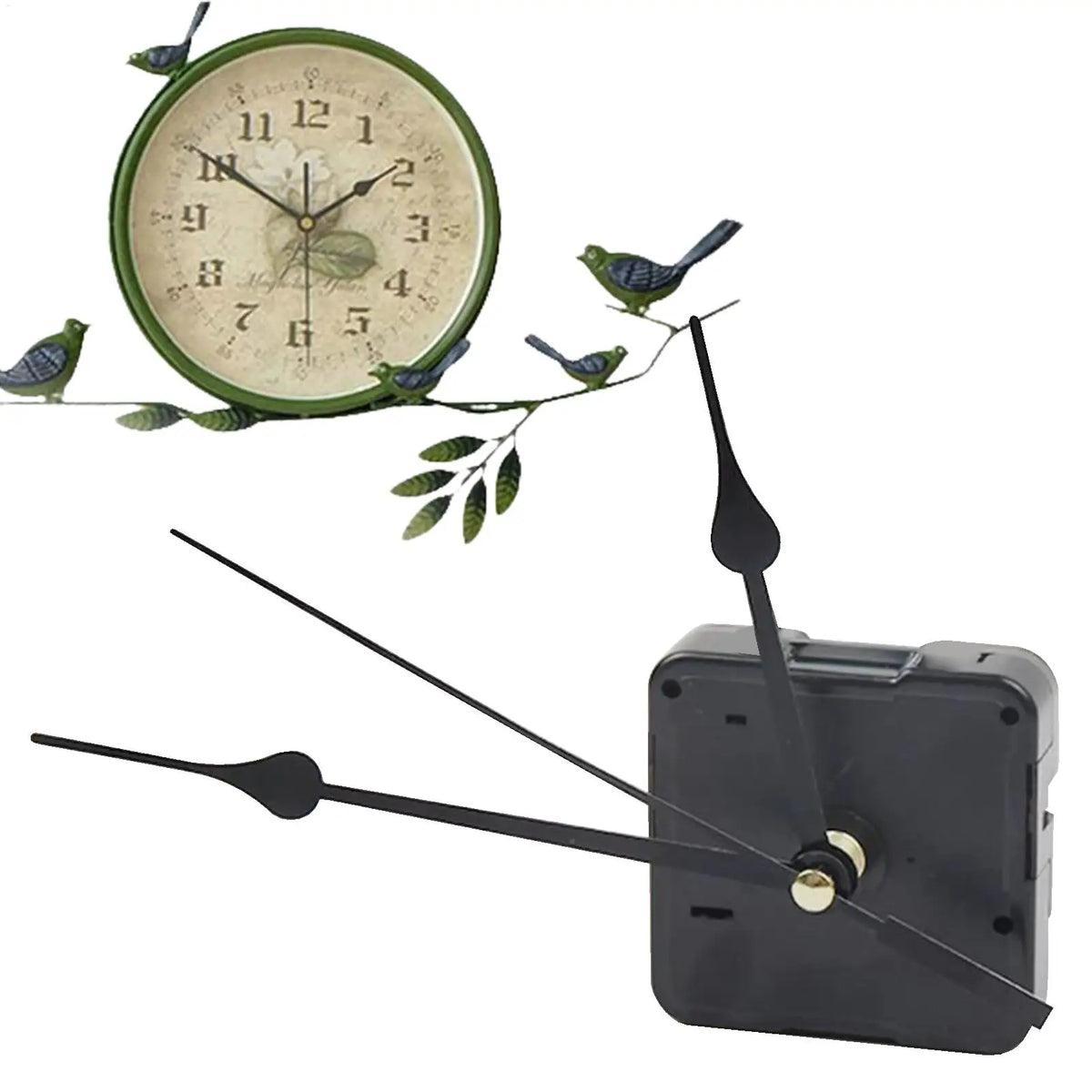 Silent Sweep Quartz Clock Movement Replacement Kit – Black Clock Movement Kit Babs