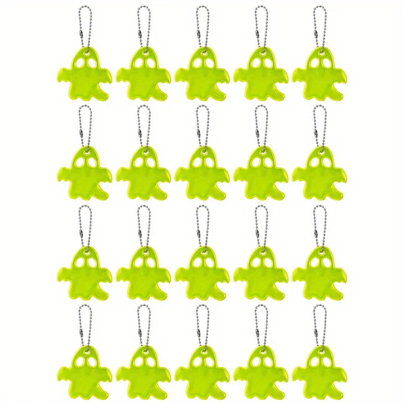 20-Piece Reflective Keychain Set – Halloween Party Accessories Reflective Keychain Set Babs light green
