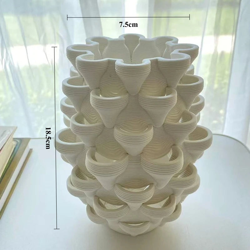 Nordic Ceramic Vase – Elegant Modern Tabletop Flower Décor Decorative Ceramic Vase Babs C