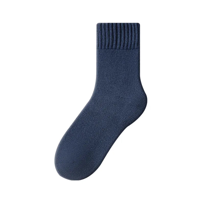 Men's Thick Fleece Lined Thermal Mid Calf Winter Socks 2-Pack Thermal Winter Socks Babs