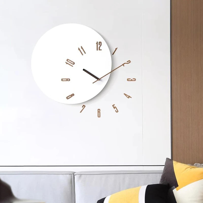 Nordic Minimalist Wall Clock – Silent Quartz Acrylic 60cm Wall Clock Babs