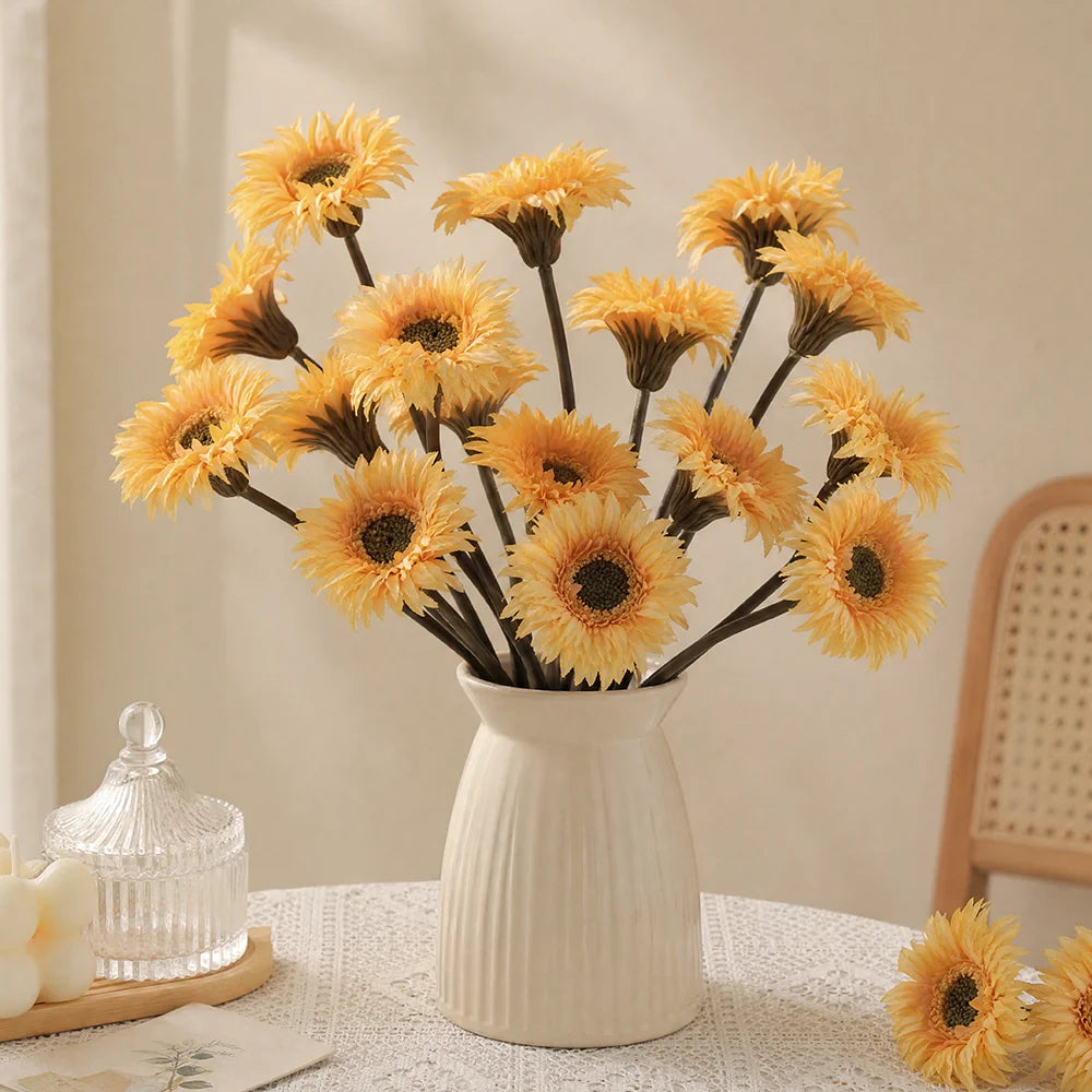 5Pcs Gerbera Daisy Silk Artificial Flowers 25CM – Wedding & Décor Artificial Silk Flowers Babs