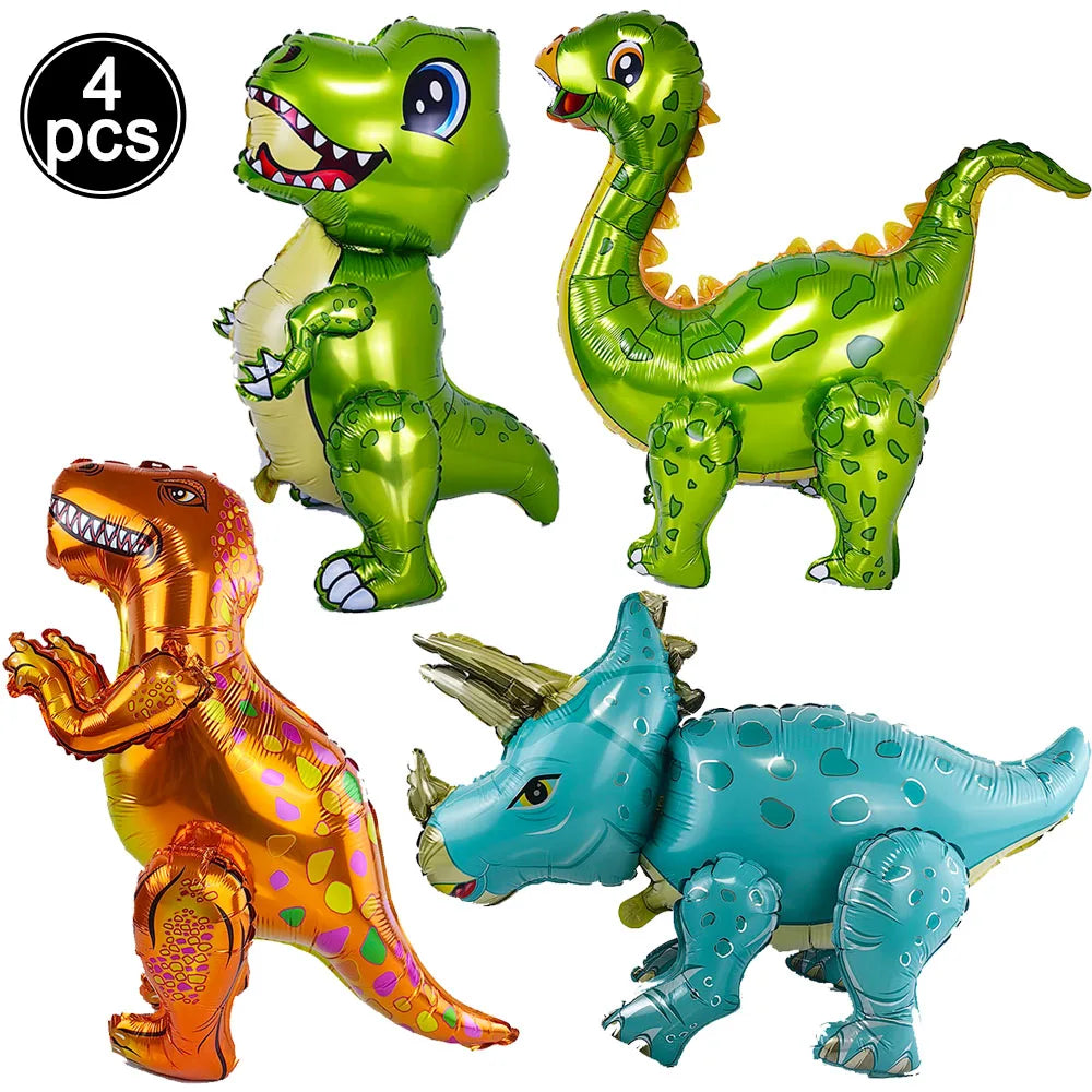 Blue Dinosaur Birthday Party Supplies – Balloons, Plates & More Party Supply Set Babs Brown