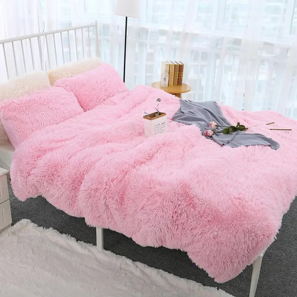 Soft Fluffy Plush Throw Blanket 80x120cm | Warm Shaggy Bedspread Plush Throw Blanket Babs