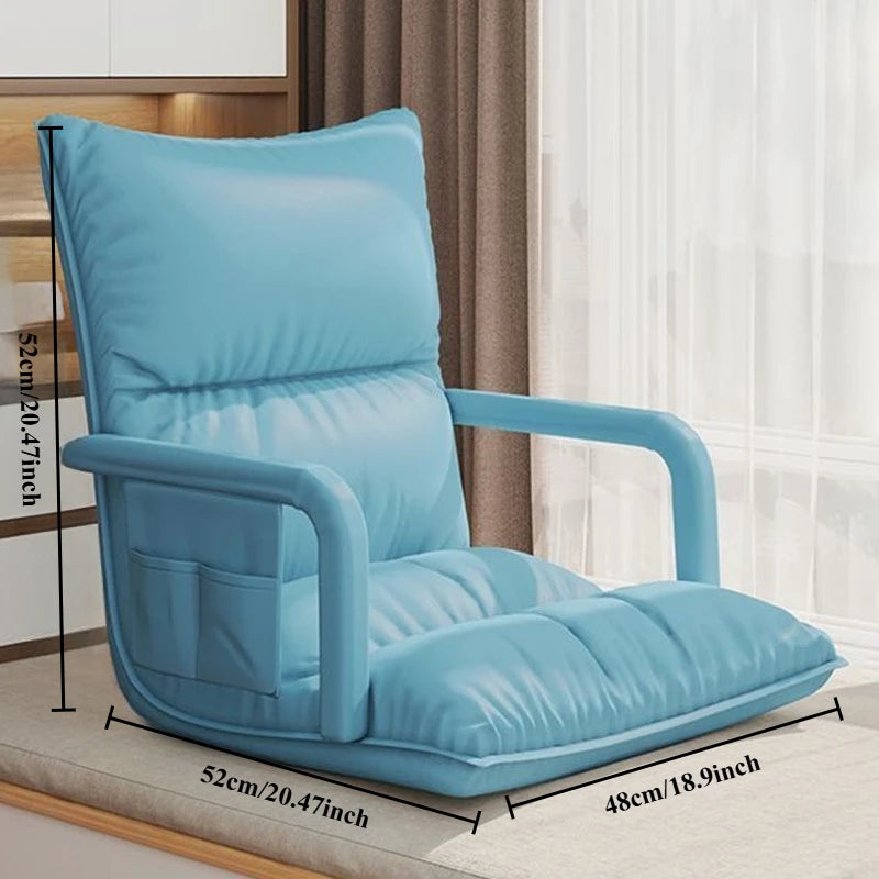Nordic Folding Single Armchair – Modern Lazy Sofa for Living Room Folding Armchair Babs Blue