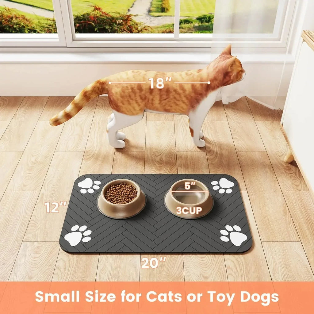 Absorbent Pet Feeding Mat – Non-Slip Waterproof Food Bowl Mat Pet Feeding Mat Babs