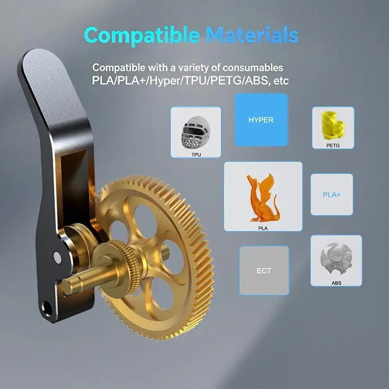RNC Nano-Coated Steel Extruder Gear Kit for Bambu Lab A1/P1/X1 3D Printer Extruder Gear Babs