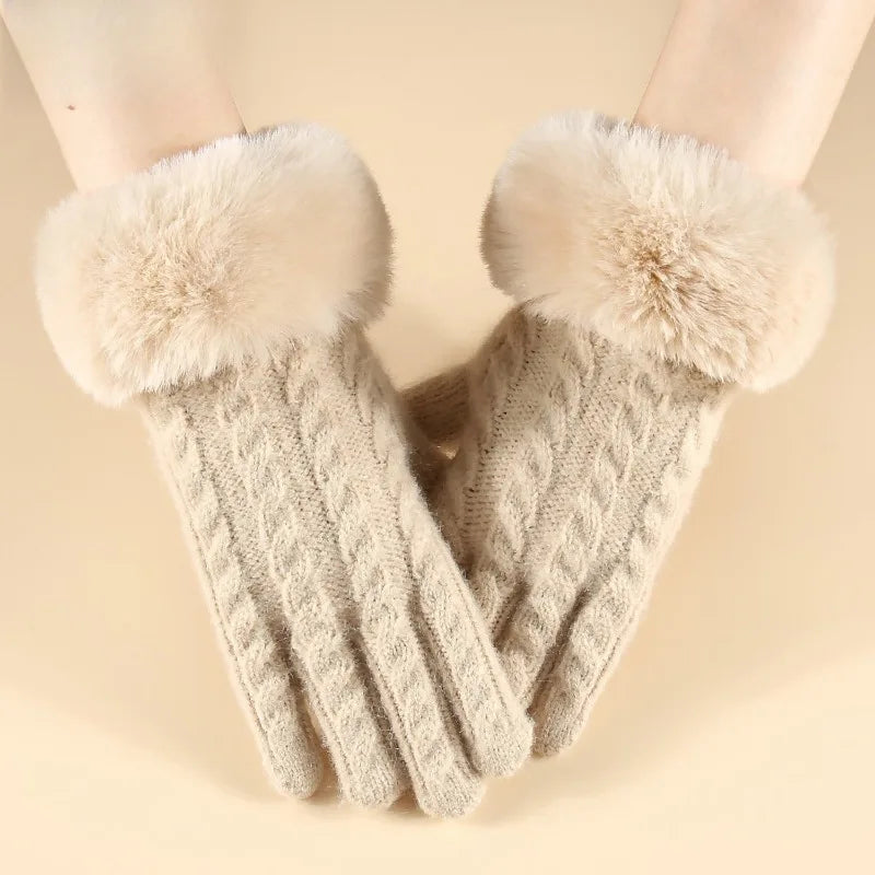 Women's Winter Knit Gloves – Windproof & Warm Winter Knit Gloves Babs