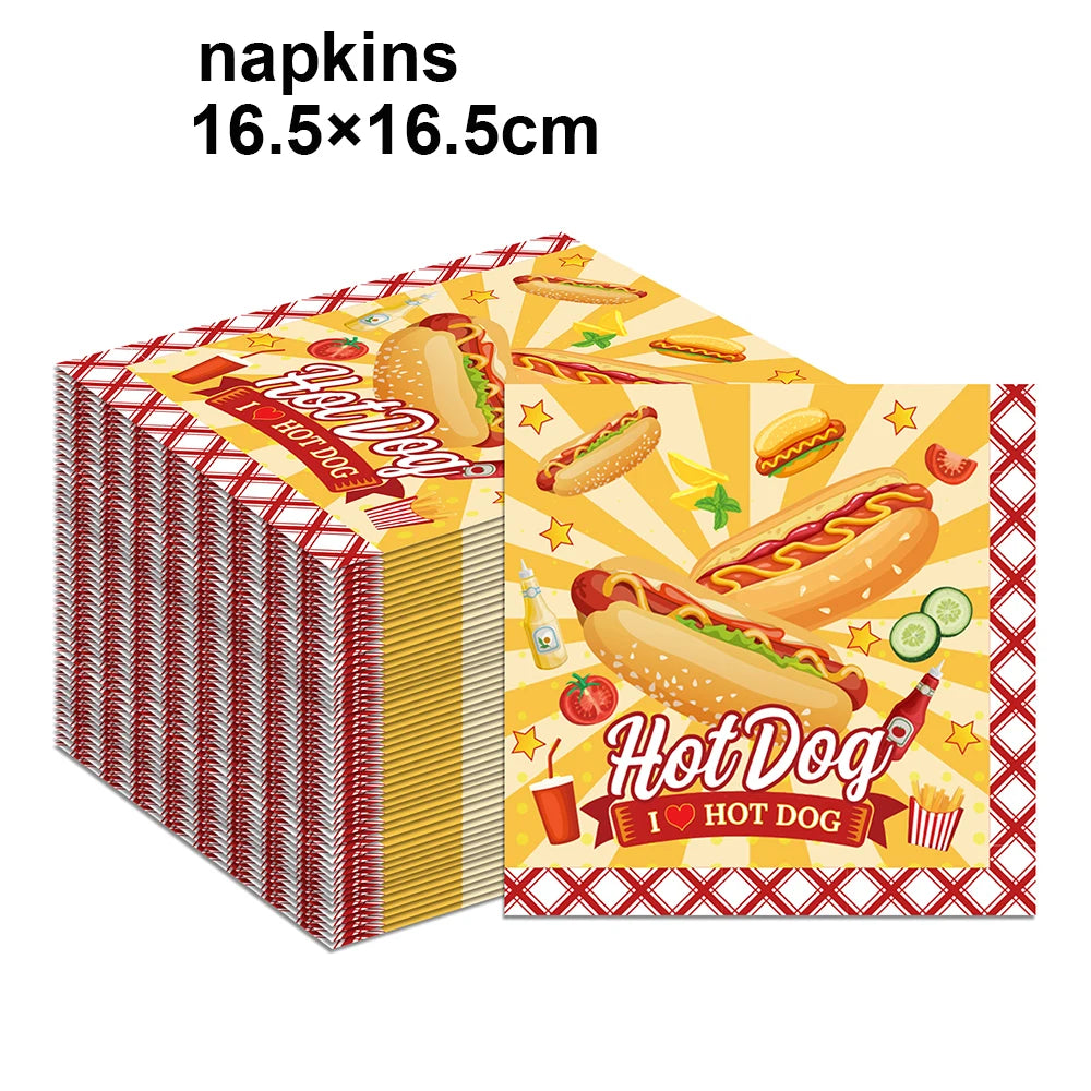 Pizza Party Paper Napkins – Disposable Cocktail Napkins 20/40/60 Disposable Party Napkins Babs napkins B 60pcs