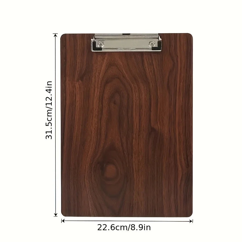 A4 Wooden Clipboard with Stainless Steel Hook | Writing Pad Wooden Clipboard Babs
