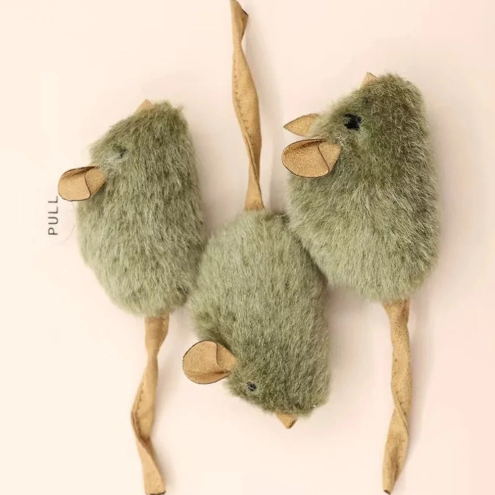 Interactive Squeaky Mouse Cat Toy – Plush & Bite-Resistant Cat Plush Toy Babs
