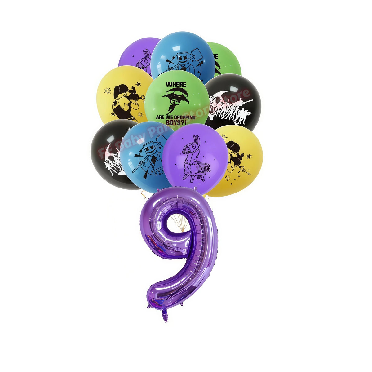 Video Game Birthday Party Supplies – Tableware, Balloons & Decor Party Tableware Set Babs 19pcs balloons-9