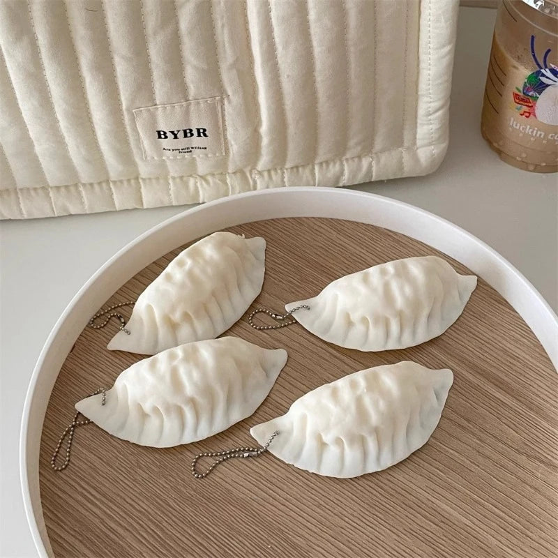Dumpling Squishy Fidget Toy – Soft TPR Pendant Gift, 1/2 Pcs Squishy Fidget Toy Babs