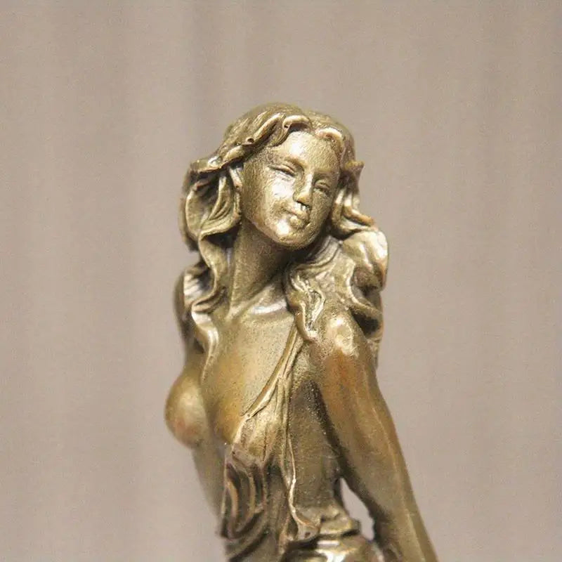 Oriental Women Brass Sculpture Desktop Statue | Home Decor Decorative Figurine Babs