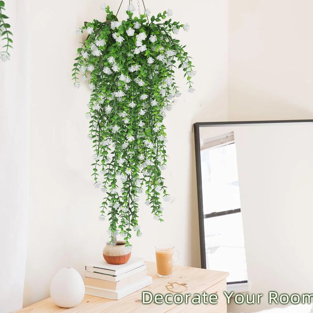 Artificial Eucalyptus Camellia Vine – UV-Protected Faux Plant Decor Artificial Plant Vine Babs