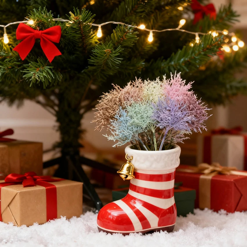 Artificial Christmas Leaf Vase Filler | Colorful DIY Home Decor Artificial Leaf Decor Babs