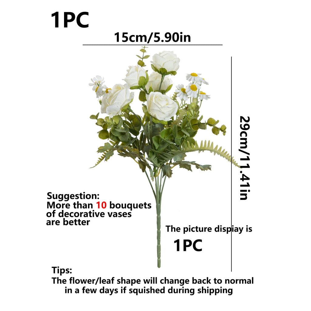 Artificial Silk Rose Flowers – Wedding & Home Décor Bouquet Artificial Silk Flowers Babs