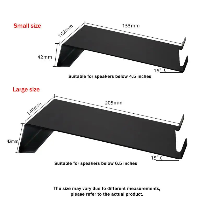 HUXUAN MR5BT Metal Desktop Speaker Stand – Anti-Slip Bracket Speaker Stand Bracket Babs