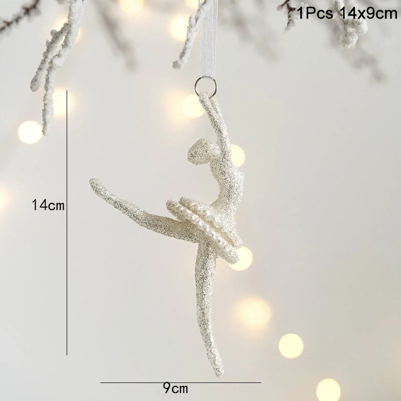 Christmas Tree Ornaments – Snowflake, Angel & Deer Pendants Christmas Tree Ornaments Babs 1pc ballet girl