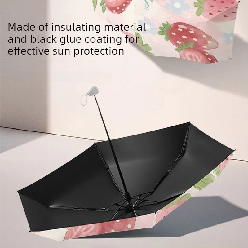 Automatic Strawberry UV Protection Umbrella UPF50+ Foldable UV Protection Umbrella Babs