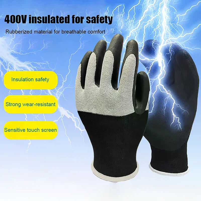 Ultrathin Rubber Insulating Gloves 400V/500V Touch Screen Safe Electrical Safety Gloves Babs