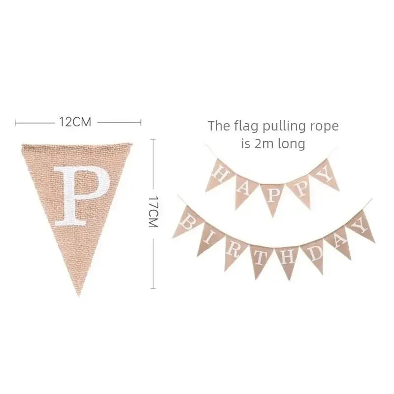 Happy Birthday Hanging Flag – DIY Party Room Decoration Birthday Party Decoration Babs