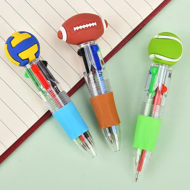 Sports Four-Color Pens Party Favors – Football & Basketball 10/20Pcs Novelty Party Pens Babs