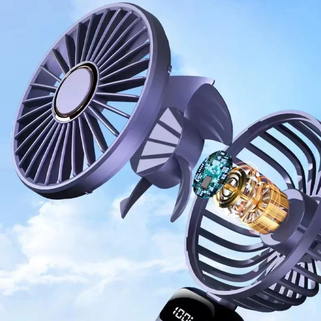Portable Rechargeable Handheld Fan – 5-Speed, LED, Aromatherapy Handheld Portable Fan Babs