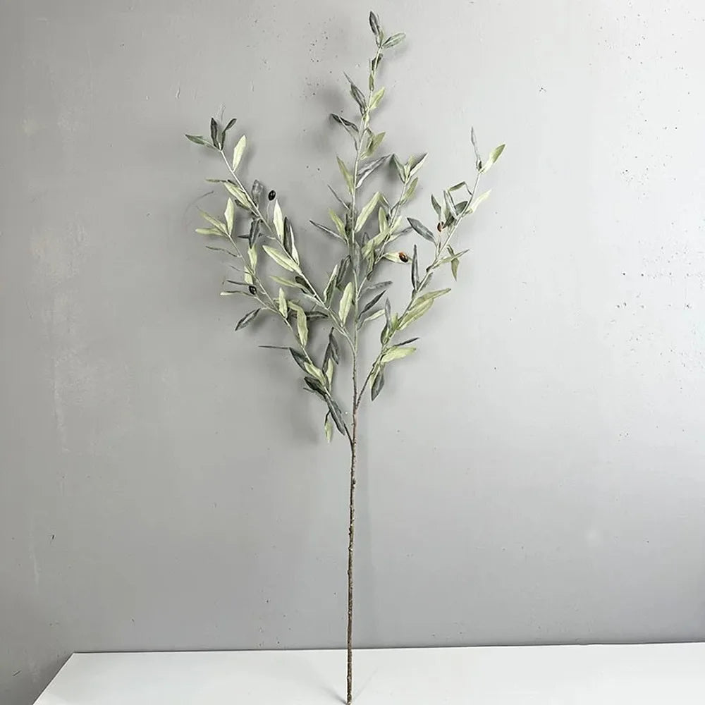 Artificial Olive Branch with Fruit – Lifelike Faux Plant Decor Artificial Plant Decor Babs 113cm-44.49in