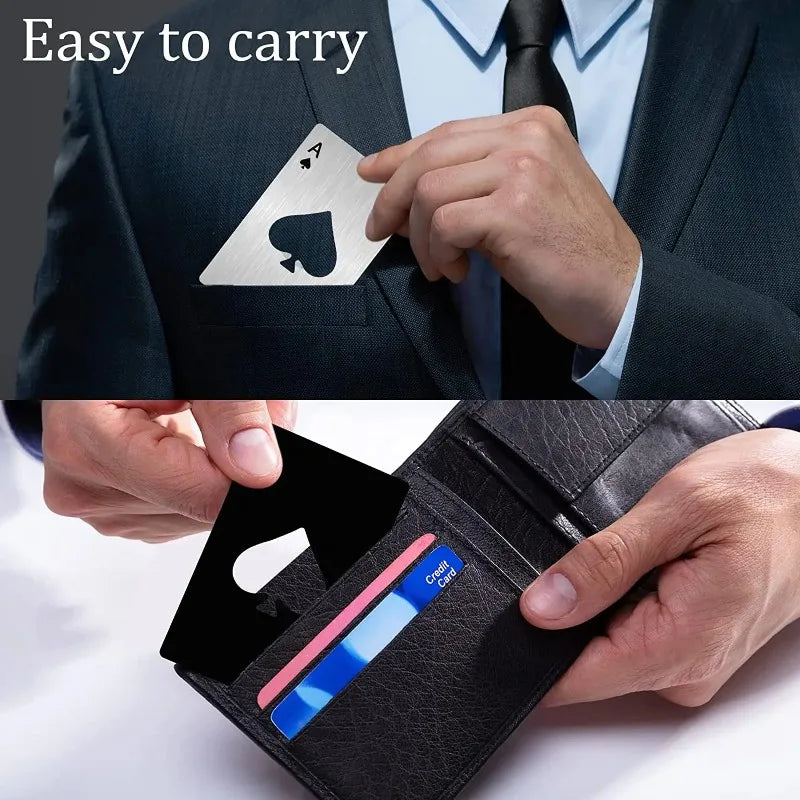 Poker-Shaped Card-Size Stainless Steel Bottle Opener | Gift Bottle Opener Babs