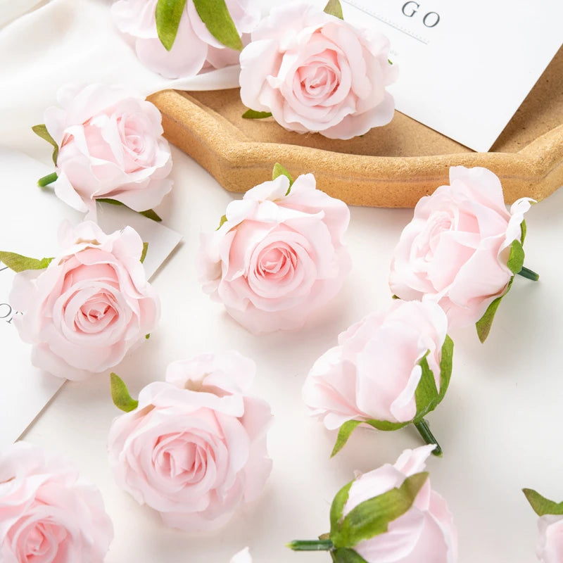 Silk Rose Artificial Flower Heads – Wedding & Party Décor (20/40 pcs) Artificial Silk Flowers Babs