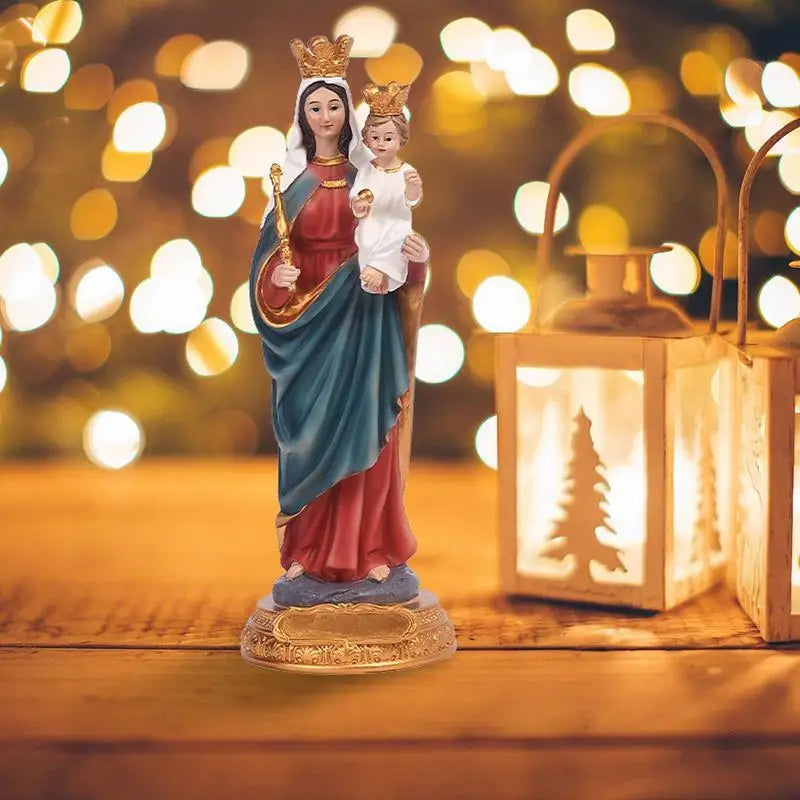 Virgin Mary & Jesus Resin Statue – Renaissance Religious Decor Religious Figurine Babs