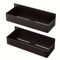 2-Pack Magnetic Spice Rack for Fridge – No-Tools Kitchen Shelf Magnetic Storage Rack Babs Black - 2pcs