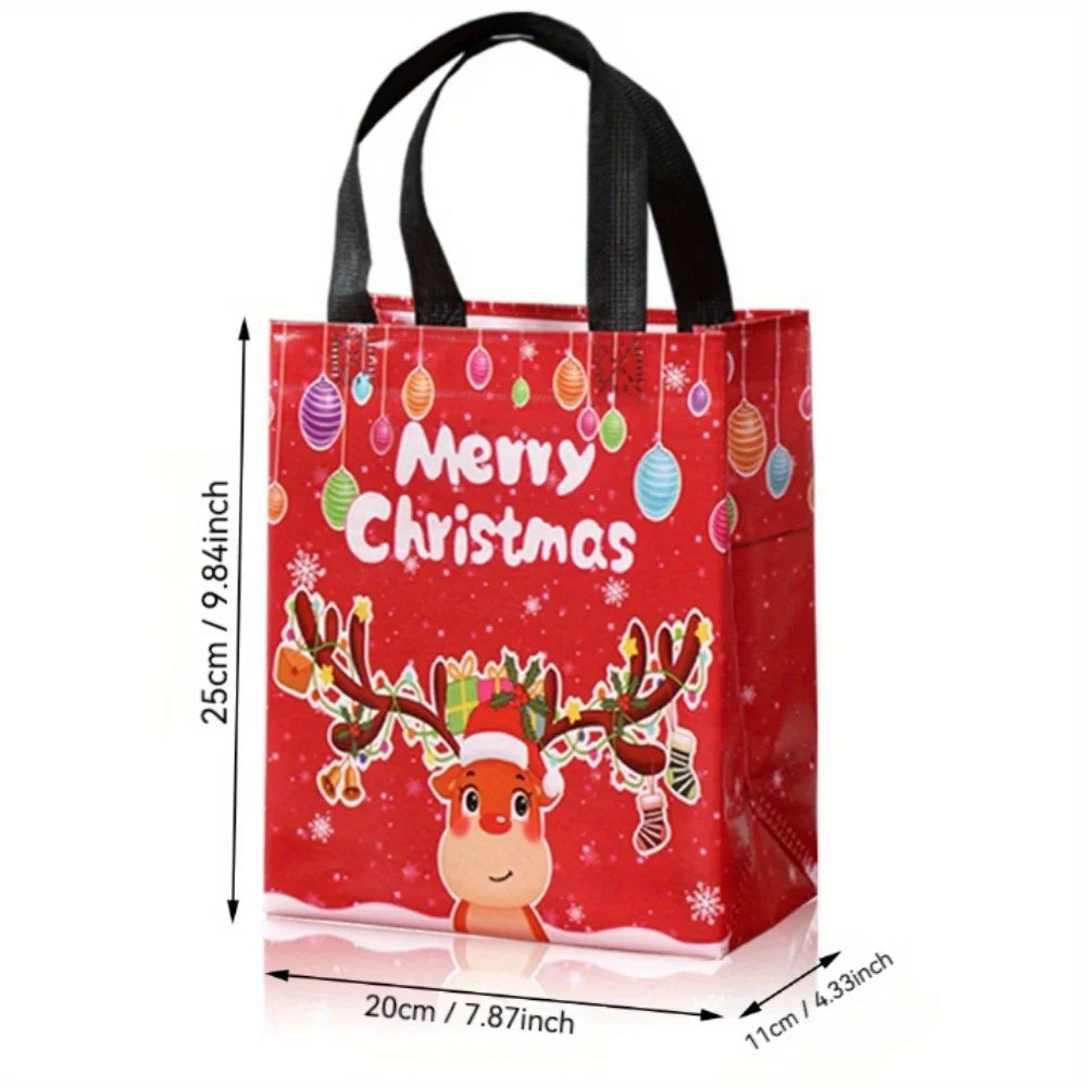 6/12Pcs Large Reusable Christmas Gift Bags with Handles Christmas Gift Bags Babs