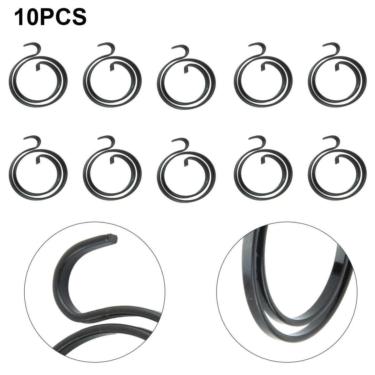 10pcs Door Handle Lever Replacement Springs – 2 Turn, Matt Black Door Handle Springs Babs