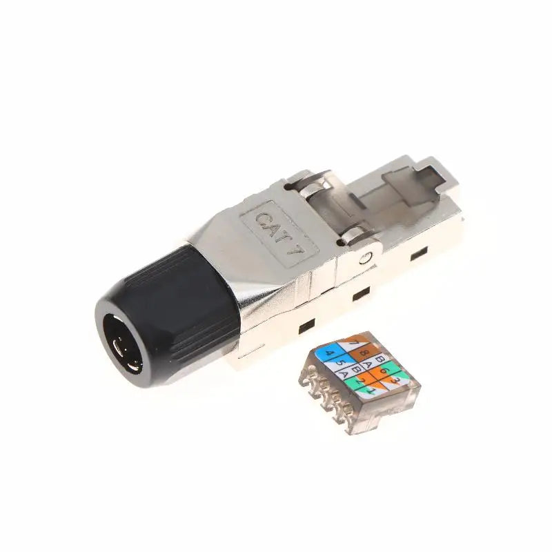 Toolless Shielded RJ45 Plug for Cat8 Cat7 Cat6A – No Crimp Network Connector Babs CAT7